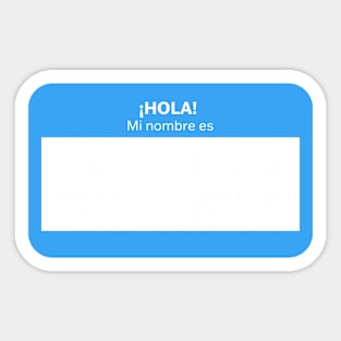 Spanish Name Tag Sticker